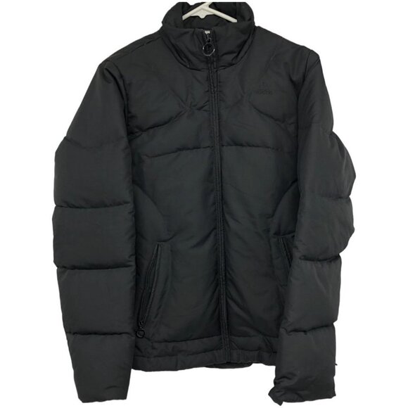 Adidas Black Puffer bomber Jacket women’s size S - Picture 1 of 15